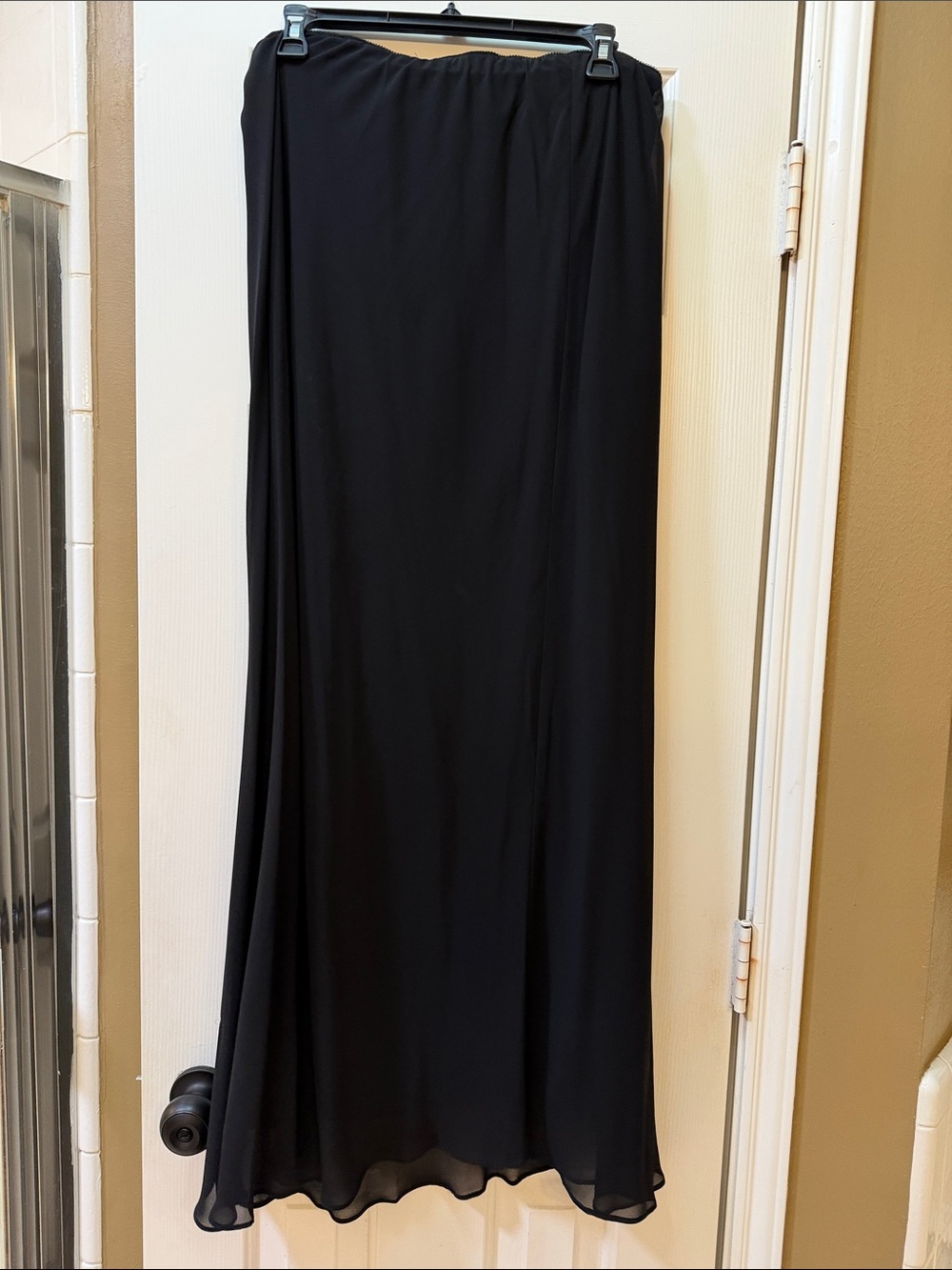 Alex Evenings Black Maxi Skirt with Flowing Hem
